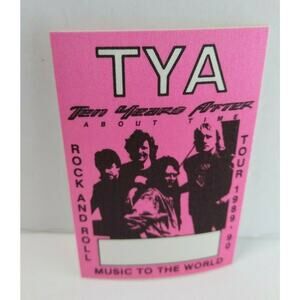 Ten Years After Alvin Lee Backstage Pass Original 1990 Hard Rock Music Pink